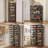 Alexxis 6-Tier 6-12 Pairs Stackable Shoe Storage Box Shoe Cabinet Easy Assembly-168400908