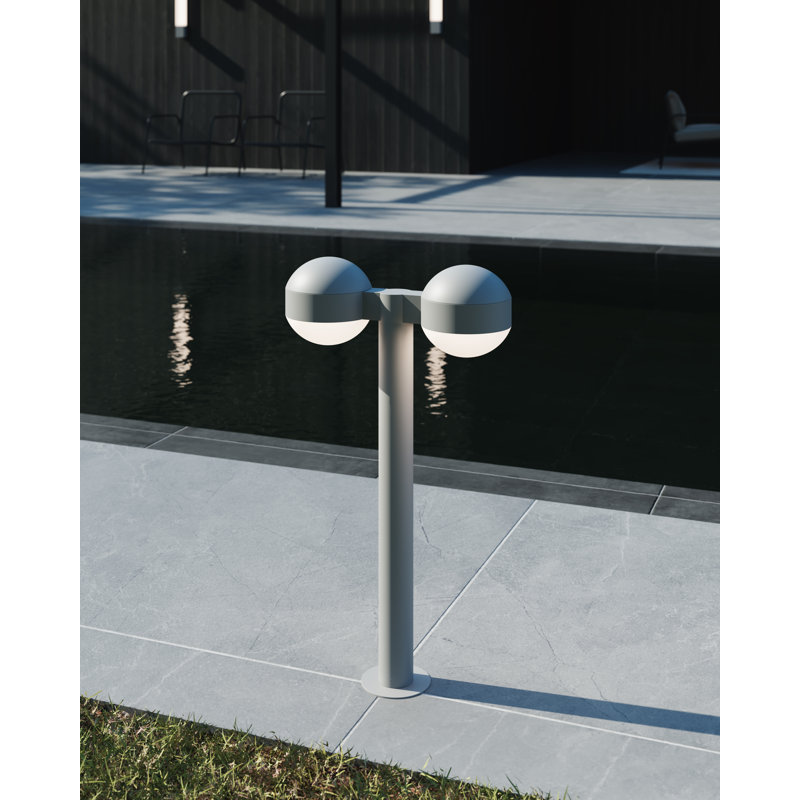 Reals LED Bollard Light, Textured Bronze, 23.75" H x 5" W x 13.5" D