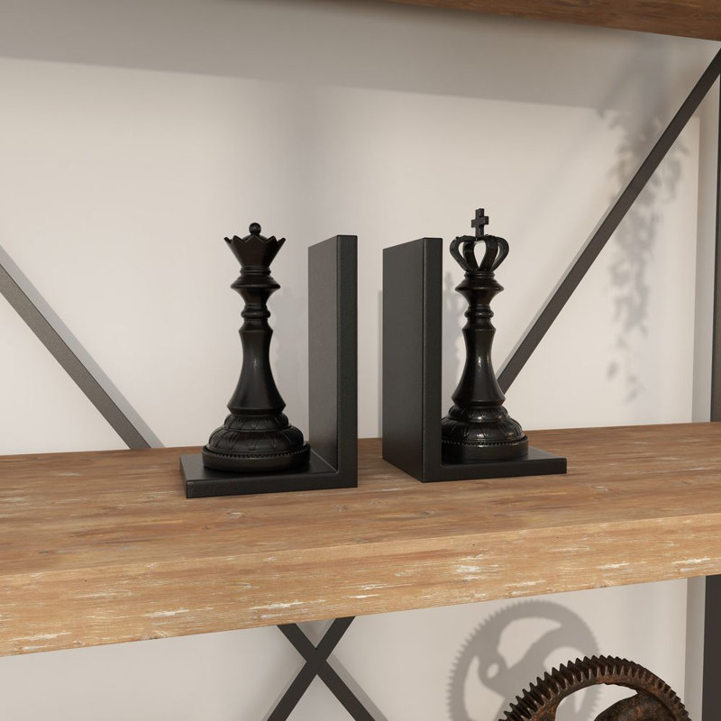 Non-Skid Polystone Chess Bookends