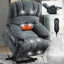 Fauteuil inclinable électrique en chenille de 23 po de large et à dossier haut avec massage par vibration à 8 points et chauffage lombaire