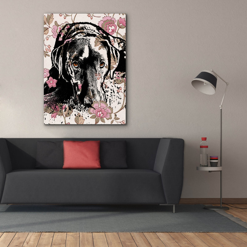 «The Lie Down Lab» par Dean Russo, art mural sur toile, H 54 po x l 40 po x P 1,5 po