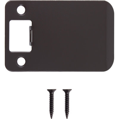 Round Corner Extended Lip Strike Plate, By Stone Harbour Hardware
