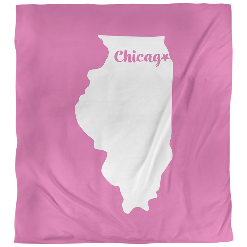 Housse de couette simple chicago Illinois, Housse de couette simple TG, Rose, Polyester brossé