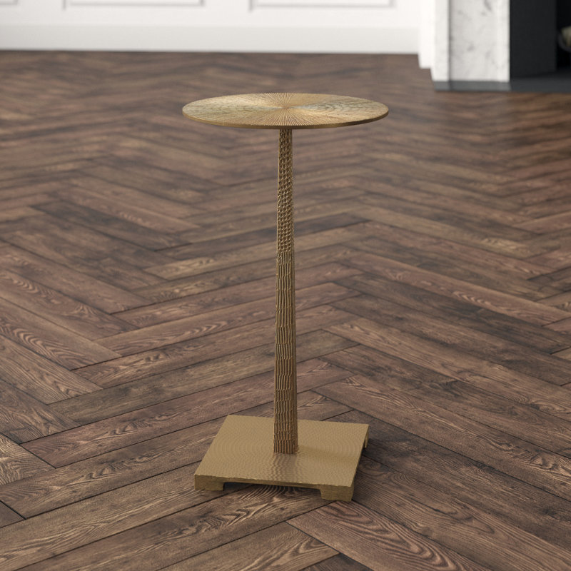 Otelia End Table, Vintage Brass
