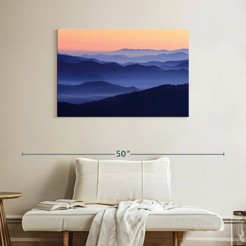 Alvord Waves Of Misty Blues, H 26 po x l 39 po