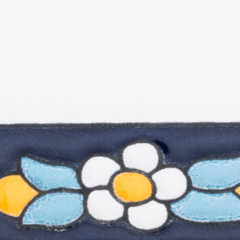 Carrelage mural vierge en céramique 2-1 / 8 po x 4-3 / 8 po Sevillano Flora
