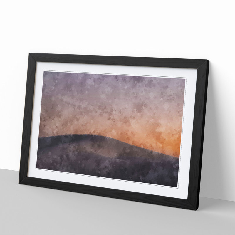 White Sand Desert - Picture Frame Painting, 27cm H x 36cm W x 2cm D, Black Framed