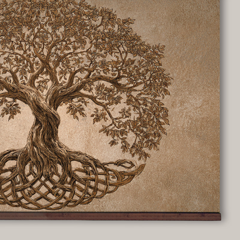 Tree of Life Extra Large Wall Tapestry Canvas, 32" H x 48" W