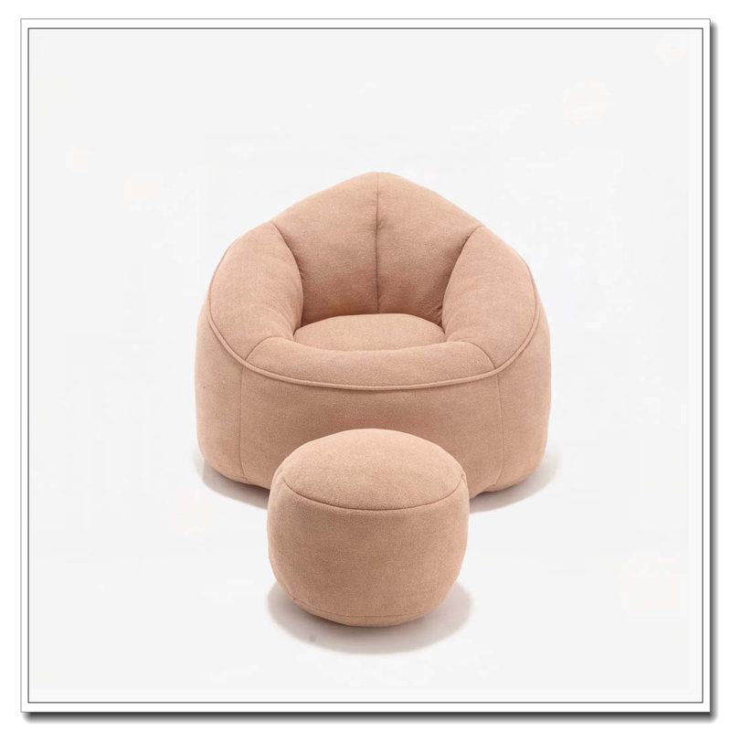 Fauteuil à billes rembourré, Tanné