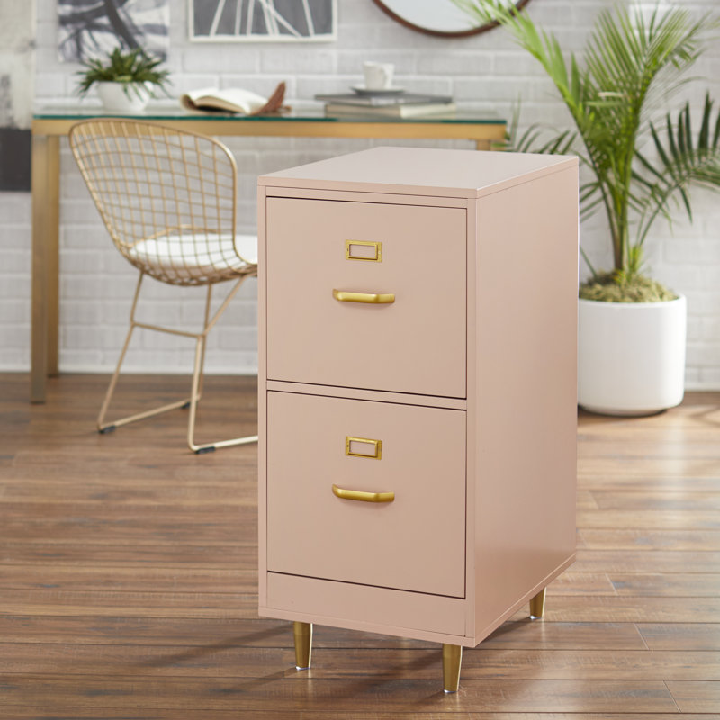 Dahle 2-Drawer Vertical File Cabinet, Blush