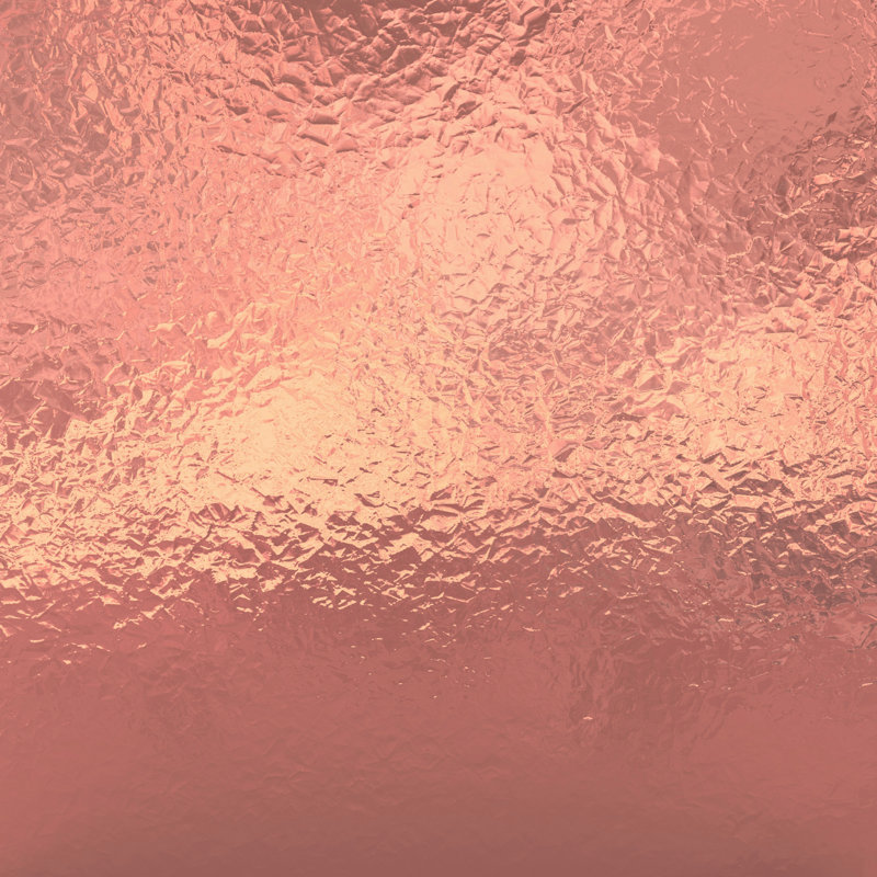Rose Gold Foil - Wrapped Canvas Print, 30cm H x 30cm W x 3.8cm D