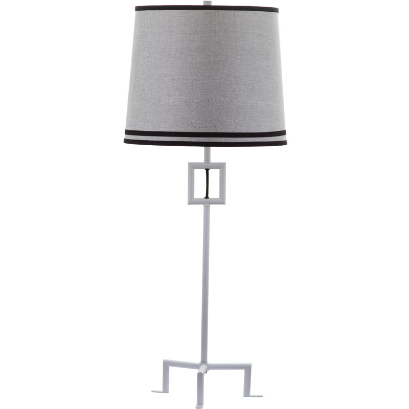 Hanovre 36 "H Lampe de table avec l'Empire Shade, Blanc d'hiver