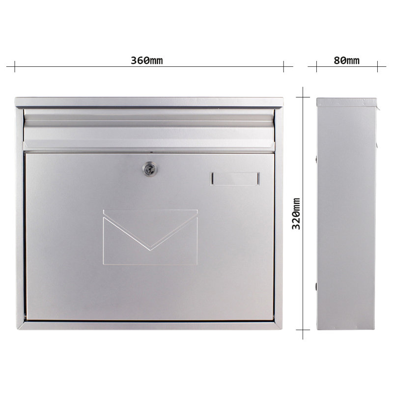 Trentino Steel Wall Mounted Letter Box