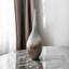 Vase en verre filé à la main 21 "bleu gris et taupe-94566965