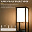 Lampe sur pied moderne avec tablettes et double éclairage ambiant, grande lampe sur pied
