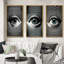 "Œil monochrome", 3 pièces sur toile-865110601-865110598