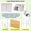 Grand îlot de cuisine roulant avec 2 tabourets de bar, abattant, prise de courant, supports de rangement internes, 5 supports latéraux ouverts, 2 tiroirs-763693061