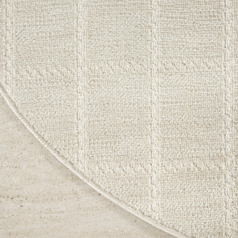Treble Geometric Indoor Rug, Round 8'