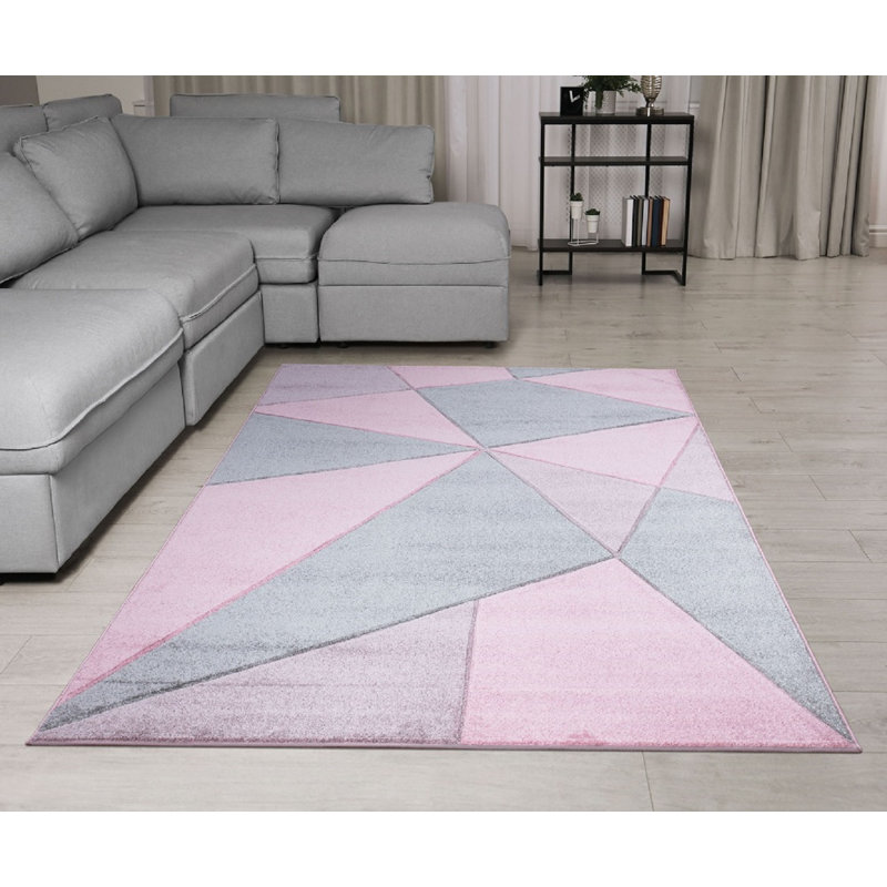 Dayanara Geometric Area Rug, Rectangle 60 x 110cm