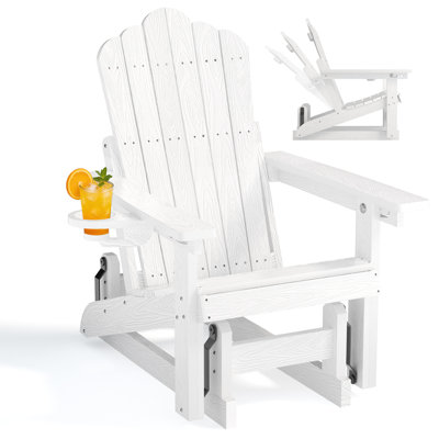 Chaise berçante d'extérieur en PEHD Adirondack