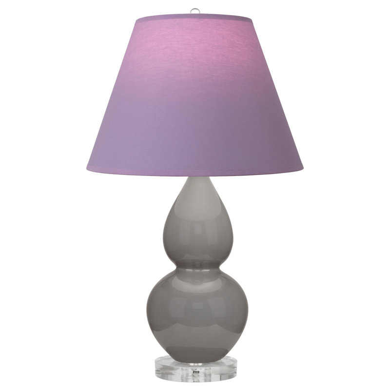 Small Double Gourd Accent Lamp, Lavender/Plum, Smokey Taupe