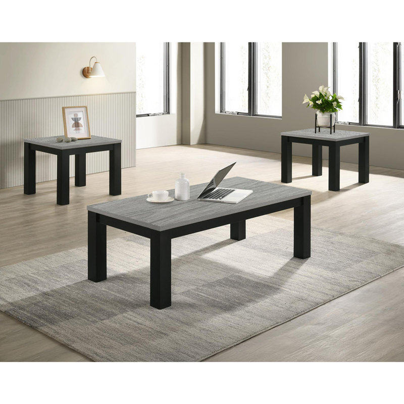 Bisou 3 - Piece Living Room Table Set, Gray
