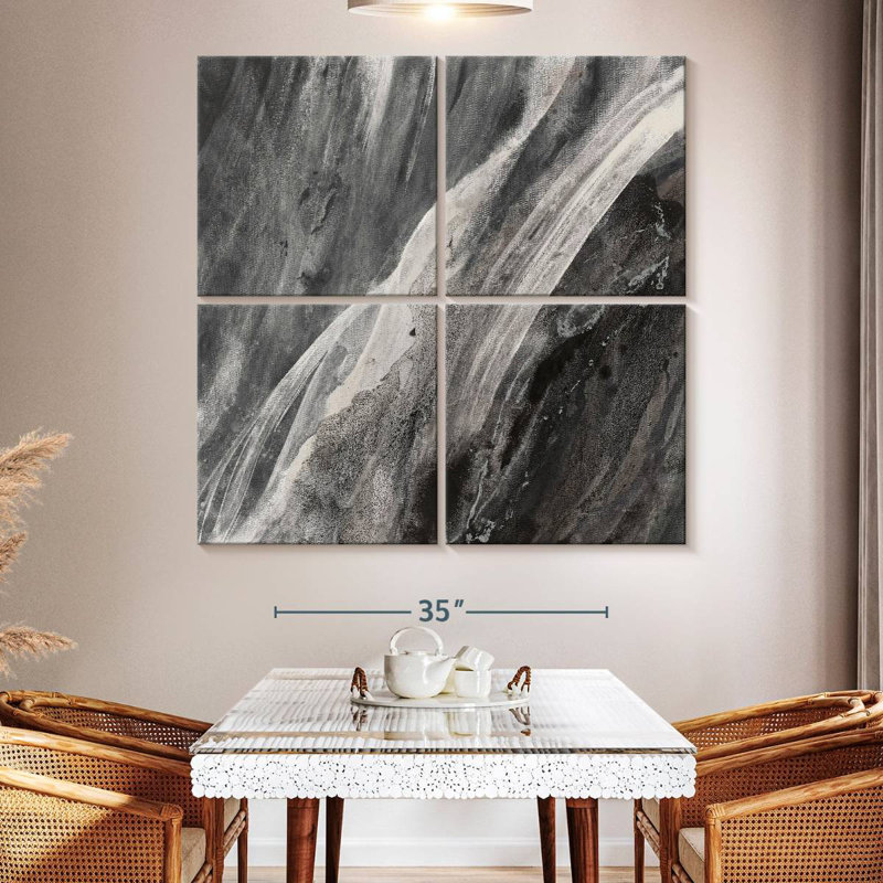 Avery Dark Grey Splash, 50" H x 50" W