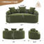 Canapé Boneless avec tissu en chenille grain de bois, canapé en éponge haute densité, canapé compact sans assemblage pour petits espaces et appartements, capacité de 300 lb-210795943