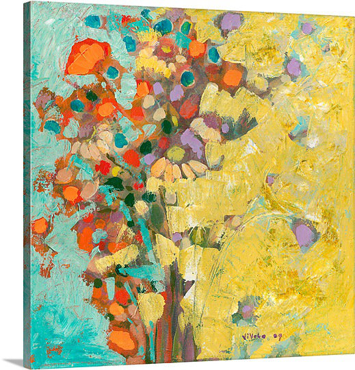 «Noleen Birthday Bouquet», reproduction d'art sur toile, H 20 po x l 20 po x P 1,25 po
