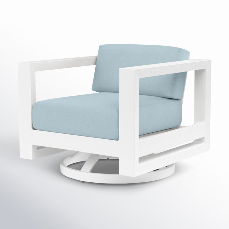 Newport Outdoor Swivel Lounge Chair, Canvas Skyline Sunbrella®