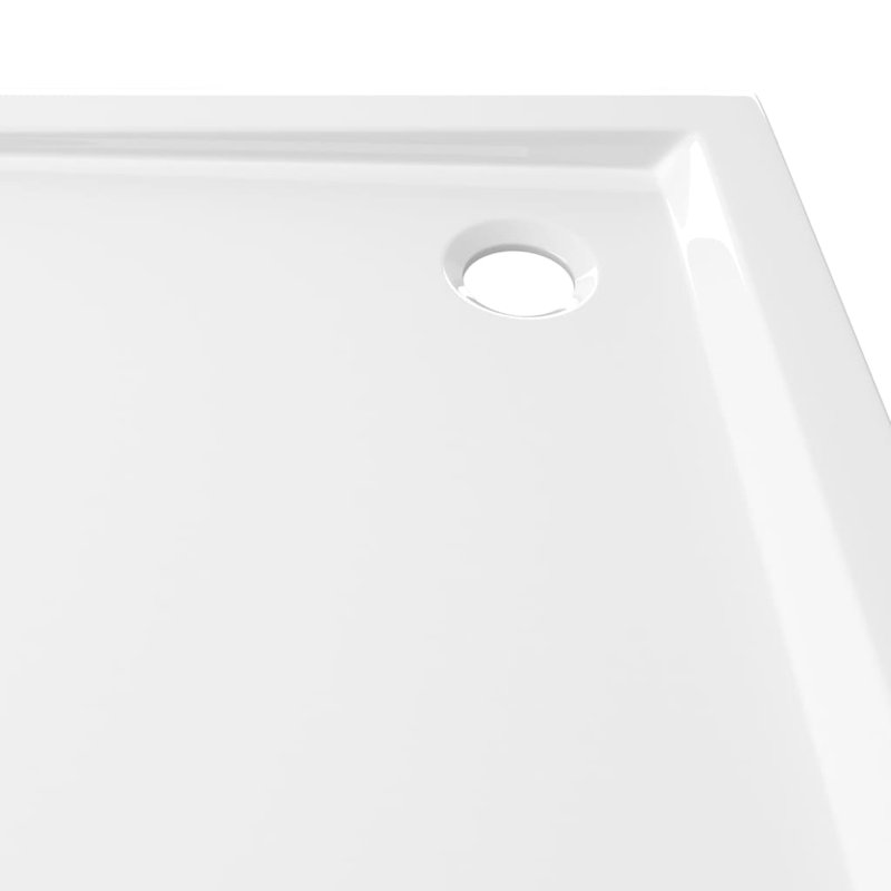 Jamieson Plastic Shower Tray, 4cm H x 80cm W x 80cm D, White, Corner