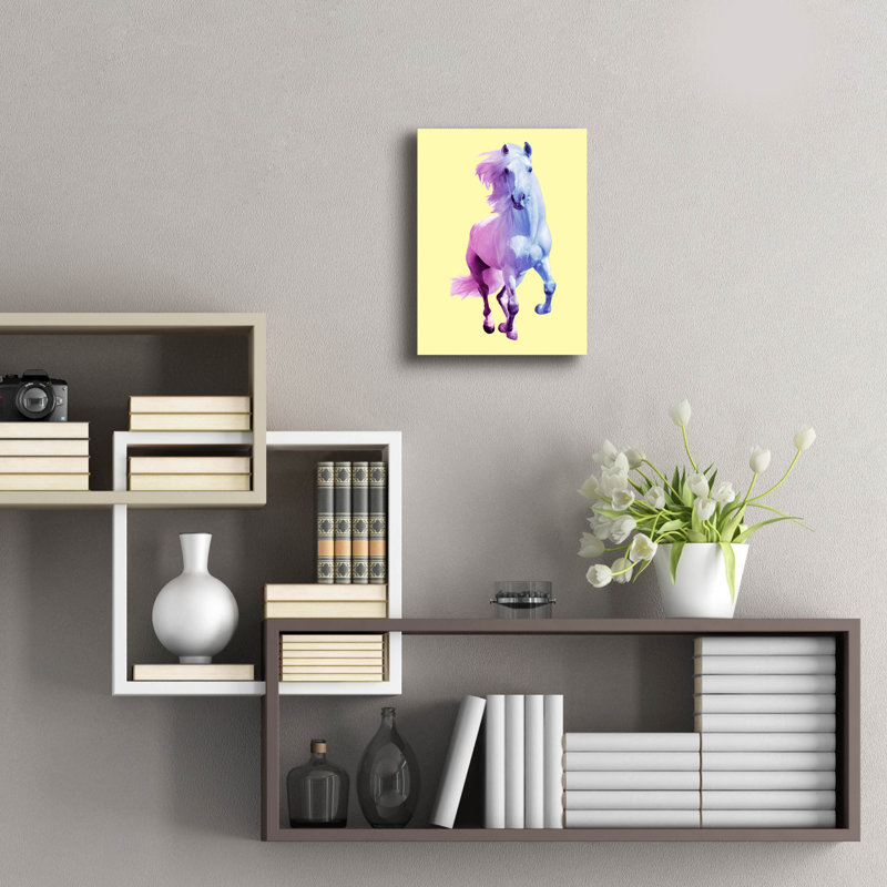 «Minimal Yelow Horse» par Mark Ashkenazi, H 16 po x l 12 po x P 0,13 po