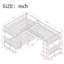 Lit simple superposé avec lit mezzanine attaché, avec deux tiroirs, blanc