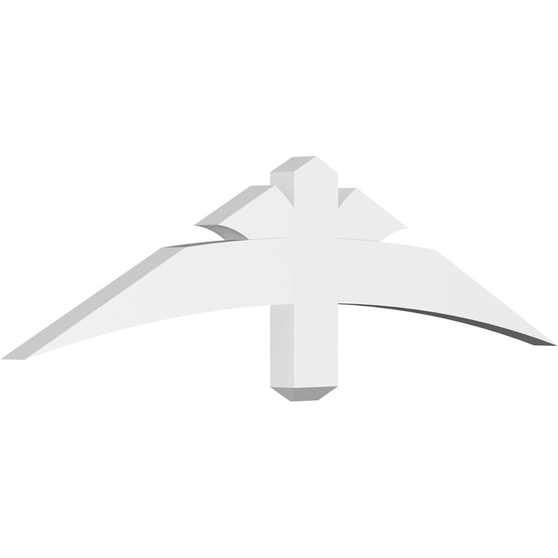 Davenport Architectural Grade Gable Bracket, 12" H x 48" W (Pitch: 6/12), 4" D x 4" F, Signature Urethane