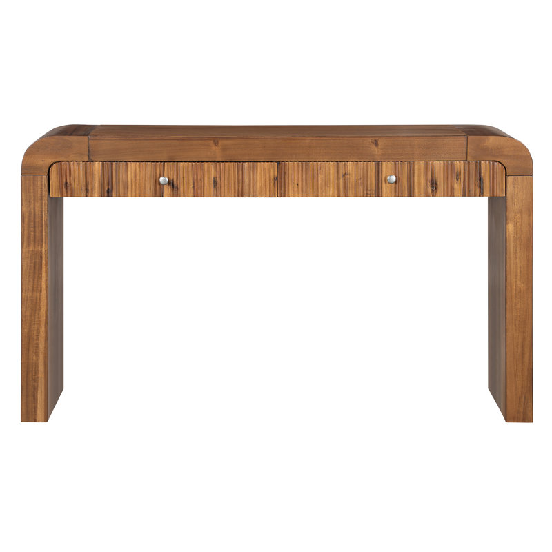 Console Table With 2 Drawers, Brown
