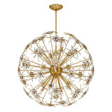 Esteracae 8 Light 36in x 36in Pendant in Black with Clear Radiance Crystals