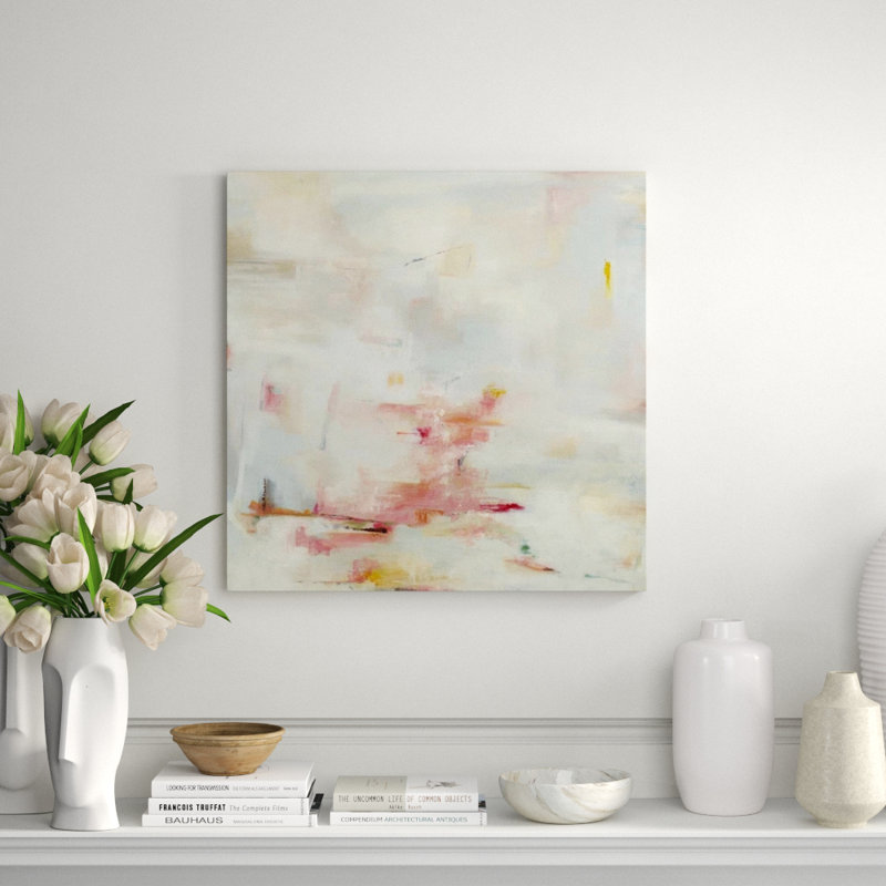 Blush Emergence Painting by Samuel Kane, Glass Coat, 24" H x 24" W