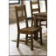 Ensemble de 2 chaises de salle à manger en bois brun doré rustique avec assise confortable et fabrication durable pour une salle à manger élégante