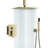12" Pressure Balanced Ceiling Mount Rain Shower Head Shower System with Handheld Spray, Rough-in Valve and Trim Kit-88169110