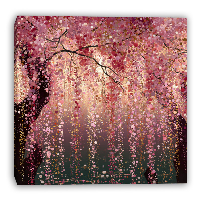 Art mural sur toile pétale, 12"W x 12"H x 1"D