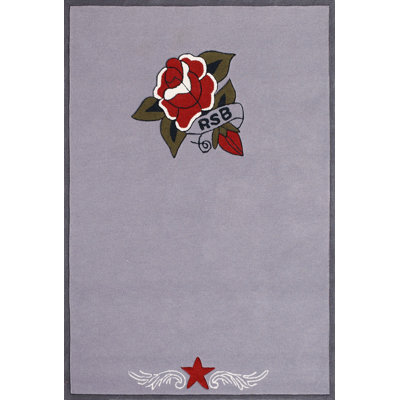 Rock Star Baby Floral Area Rug