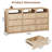 59'' W 9 Drawer Burl Wood Dresser-394991362