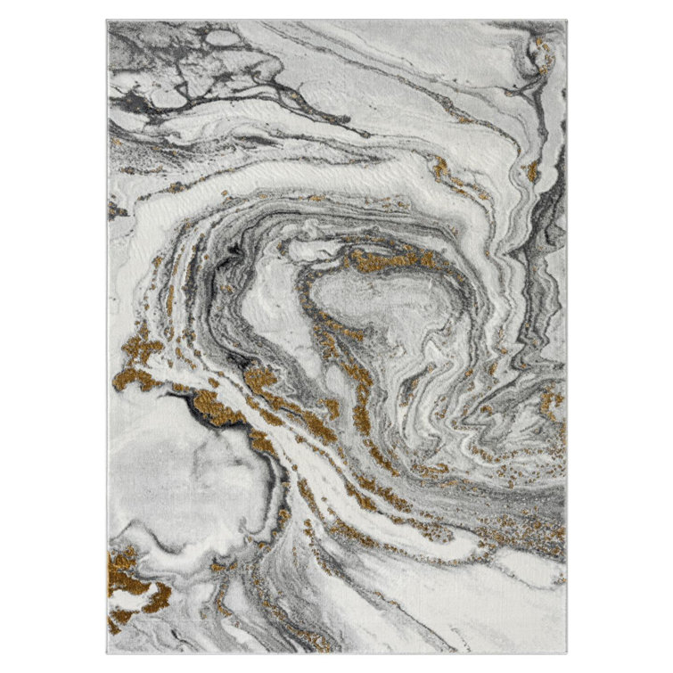 Ranheid Gray Marble Area Rug