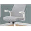 Chaise de bureau, hauteur réglable, pivotante, ergonomique, accoudoirs, bureau d'ordinateur, travail, filet gris, métal blanc, contemporain, moderne-1003718344-1003718345