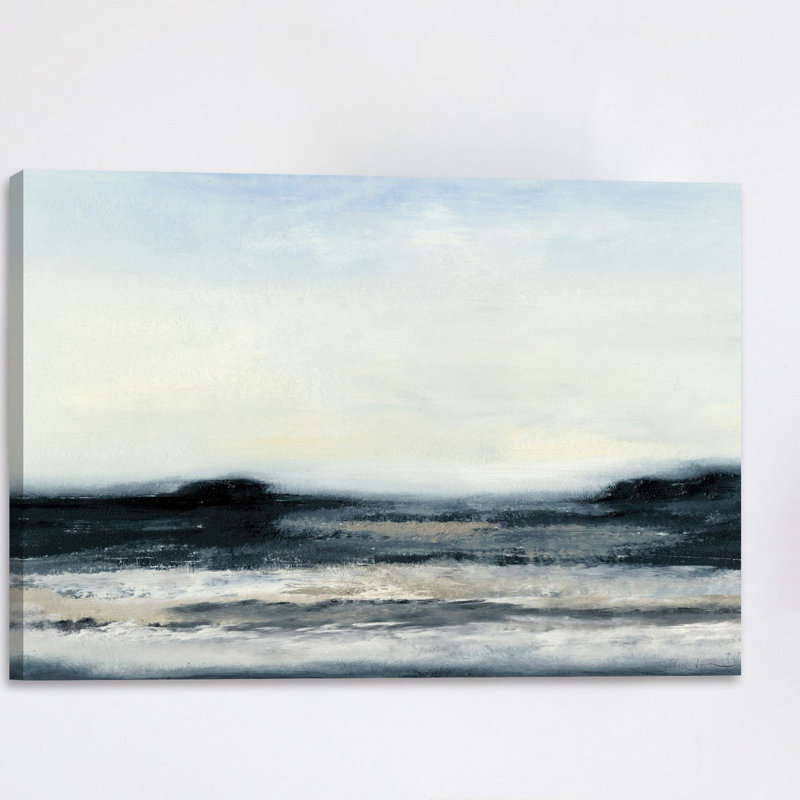 « ocean marée i », impression sur toile, H 16 po x l 24 po x P 1,5 po, Toile tendue, Pas de tapis