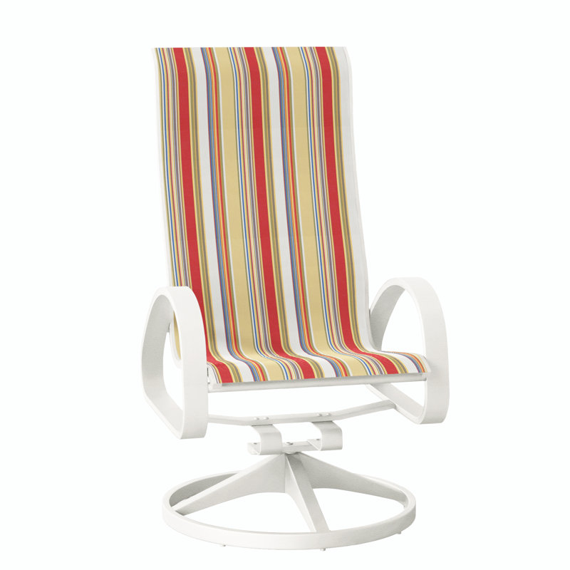 Fauteuil de patio pivotant Hiraku, Neige texturée, Fiesta
