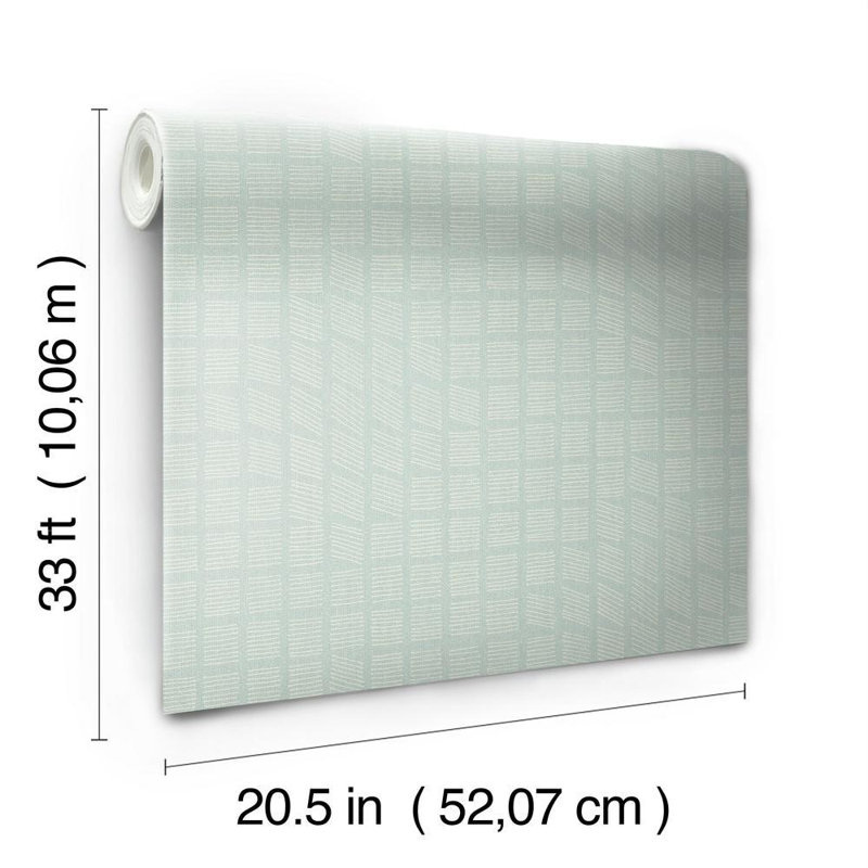 Rouleau de papier peint l 33 pi x p 20,5 po kinding, Bleu pâle