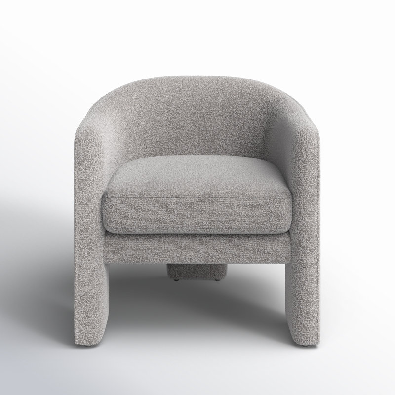 Upland Upholstered Armchair, Light Gray Boucle