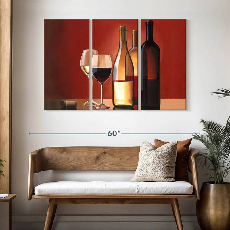 Yarlin Wine Trio, 32" H x 50" W