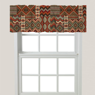 Beltran Argyle Tailored Window Valance